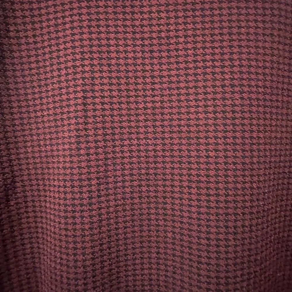 Theory Burgundy Textured Short-Sleeve Fit-and-Flare Dress - Picture 2 of 4